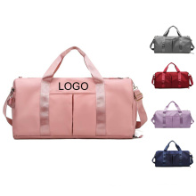 Custom Logo High Quality Waterproof pink duffle bag luggage storage bag travel Dry Wet Separated Sports bag